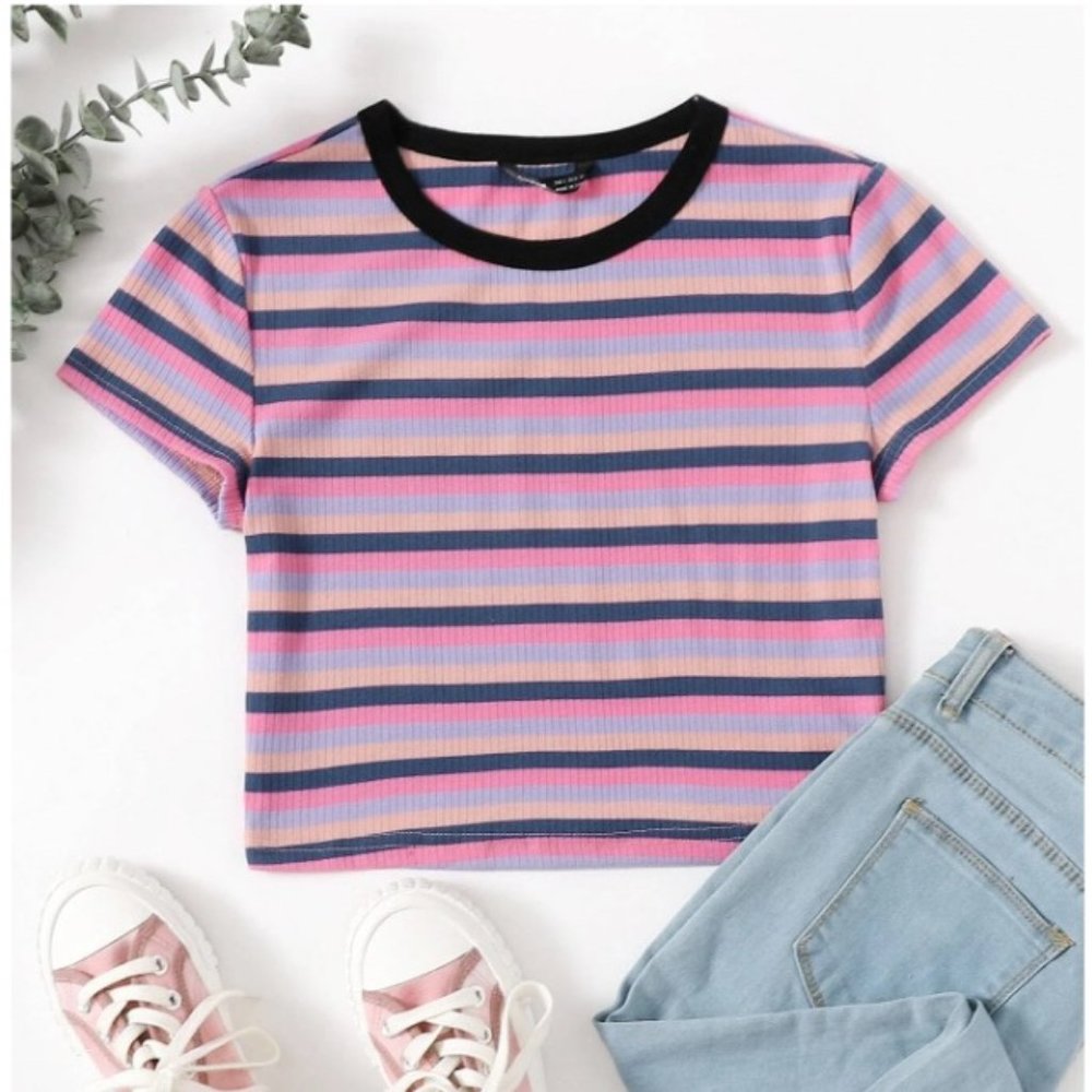 SHEIN Ribbed Crop Top